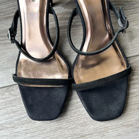 Ted Baker TRIA Triple Strap Suede Leather Heels in Black - Picture 2 of 13